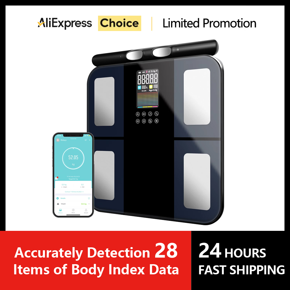 Body Fat Scale Smart - Báscula Inteligente de Composición Corporal Digital,