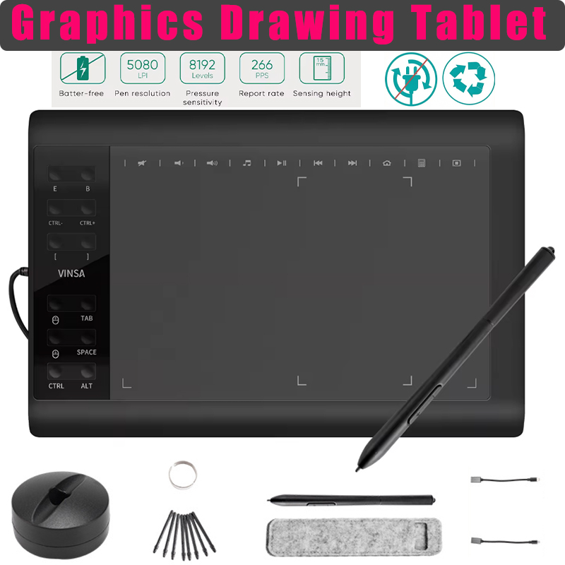 Digital Drawing Tablet - Tableta de Dibujo Digital Profesional, Tableta