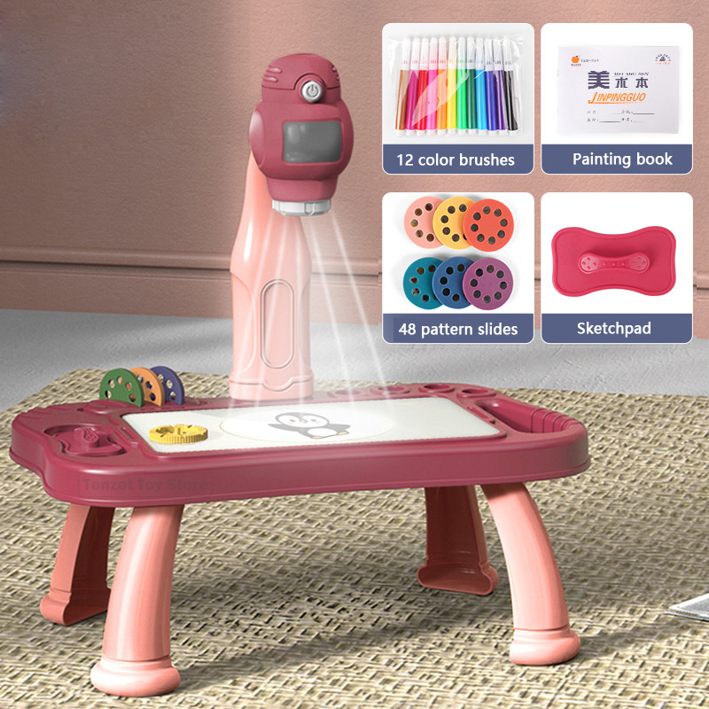 Digital Drawing Tablet - Proyector inteligente para niños, juego de