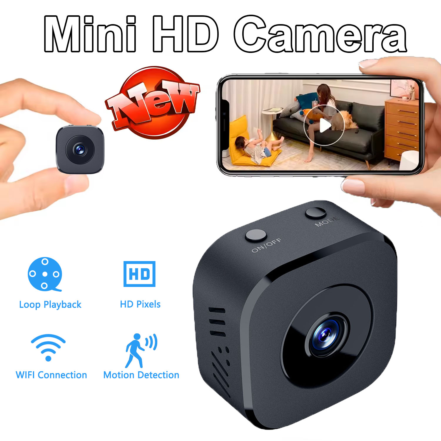 Compact Camera Mirrorless - Cámara de seguridad 4K Mini visión