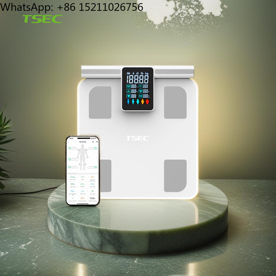 Body Fat Scale Smart - Báscula Inteligente de 8 Electrodos con