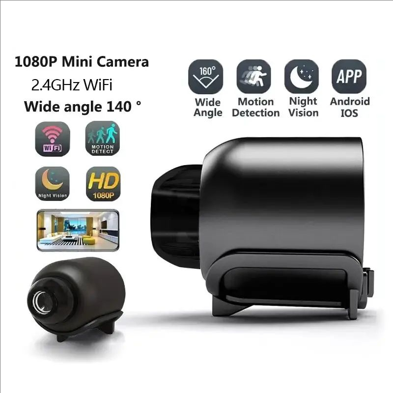 Compact Camera Mirrorless - Mini Cámara HD 1080P WiFi Inalámbrica