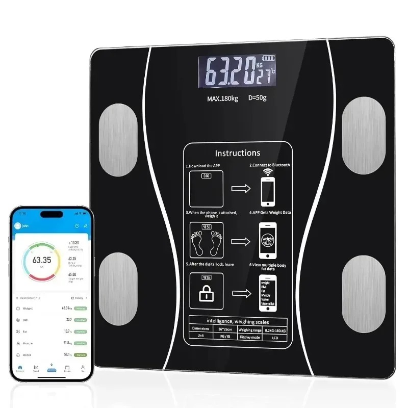 Báscula de grasa corporal, bás - Body Fat Scale Smart reseña y precio