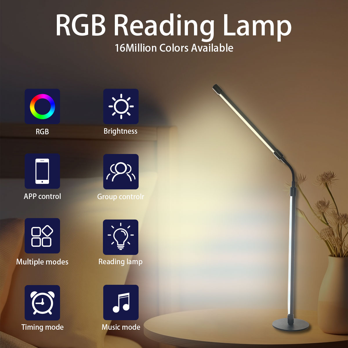 Lámpara de escritorio LED inte - Rgb Desk Lamp Smart reseña y precio