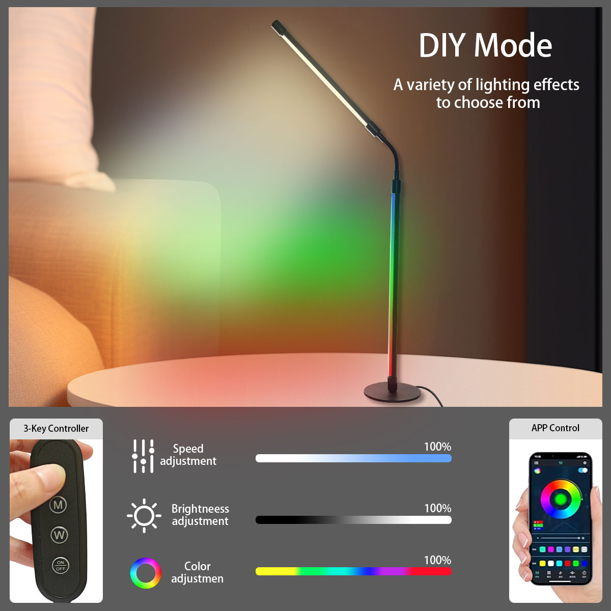 Lámpara de escritorio LED inte - Rgb Desk Lamp Smart reseña y precio