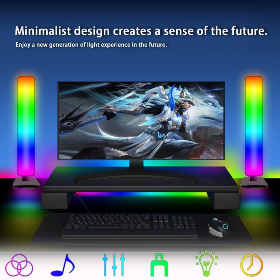Luz Ambiental Inteligente Tuya - Rgb Desk Lamp Smart reseña y precio