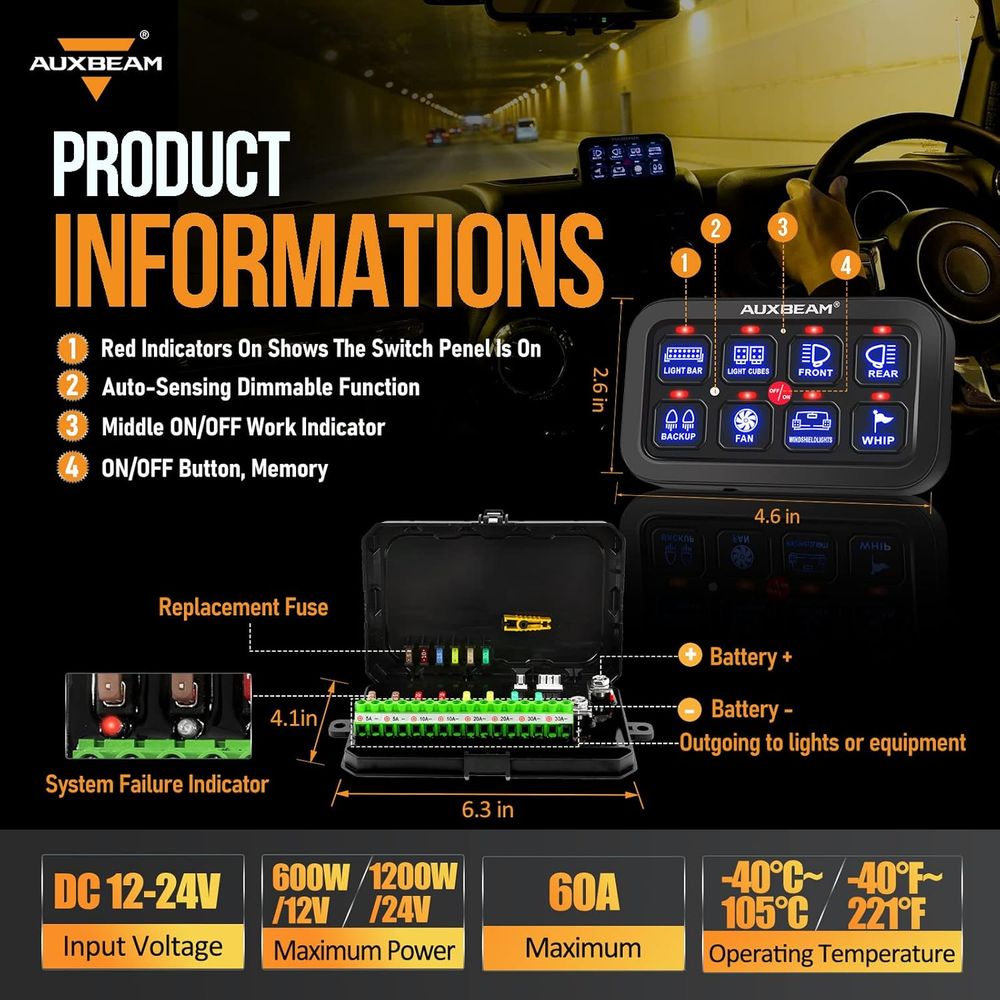 Panel de Interruptores de 8 Ca - Electronics & Gadgets Starting With T reseña y precio