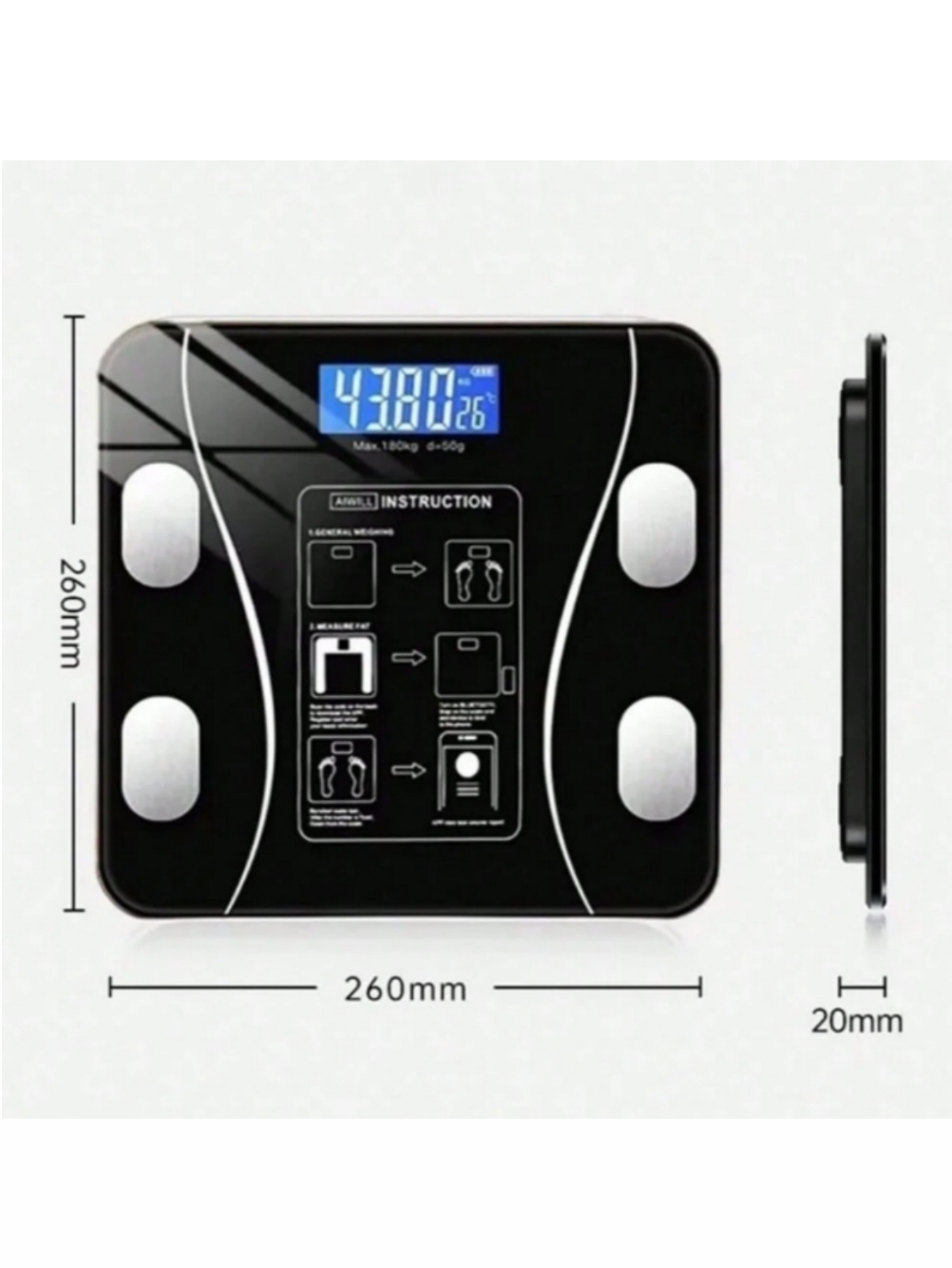 Báscula Digital Inteligente Re - Body Fat Scale Smart reseña y precio