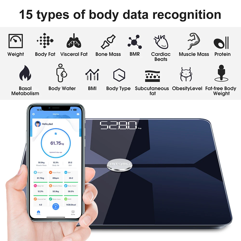 Báscula de grasa corporal Wifi - Body Fat Scale Smart reseña y precio